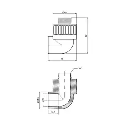 Кутник PPR Thermo Alliance 25х3/4" ЗР DSE4035 - мініатюра 1