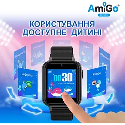 Дитячий смарт-годинник AmiGo GO10S Pro WiFi Black [154618] - мініатюра 2