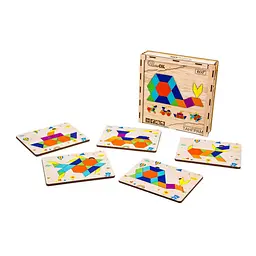 Дерев'яна головоломка Танграм PuzzleOK Puz-33654, 144 елемента - мініатюра 2