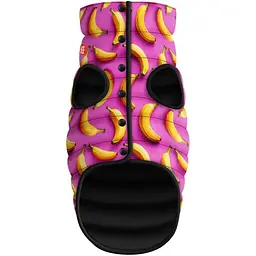Курточка для собак WAUDOG Clothes малюнок "Банани на рожевому", S40, В 52-55 см, С 36-39 см