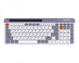 Клавіатура бездротова Maxxter KBW-02G-UA, білий/Grey, USB 2.4GHz