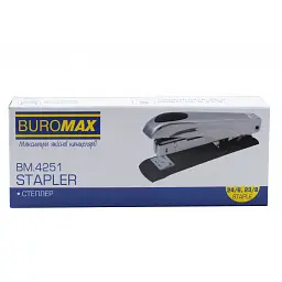 Степлер Buromax металевий, до 50 аркушів, скоби № 23, 24, 26 Чорний (BM.4251-01) - мініатюра 2