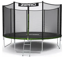 Батут із внутрішньою сіткою Zipro Jump Pro 12 футів 374 см чорно-зелений (5902659840738)