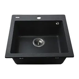 Гранітна мийка Globus Lux Aosta графiт 490x455мм-А0001 000023568, Графит - мініатюра 3