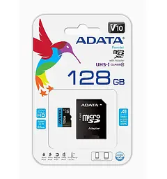 Карта пам'яті Adata microSDXC (UHS-1) Premier 128Gb Class 10 А1 (R-100Mb/s)  (adapter SD) - мініатюра 2