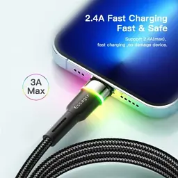 Дата кабель USB 2.0 AM to Lightning 1.0m 2.4A black Essager (EXCL-XCD01) - мініатюра 5