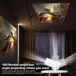 Ігровий проектор Smart TV 3D Game для кіно та ігор смарт домашній кінотеатр з джойстиками 4K Android 11 1080P 1280*720P HD Dual Wi-Fi 6 Bluetooth 5.0 з пультом ДУ 30000 ігор UKC S40 Max - мініатюра 9