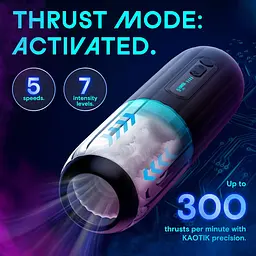 Смарт-мастурбатор Kaotik Labs The Shockwave, режим edging, імітація фрикцій - мініатюра 12