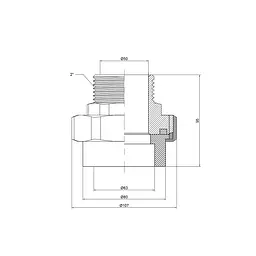 Згін "Американка" PPR Thermo Alliance 63х2" ЗР DSI206 - мініатюра 1