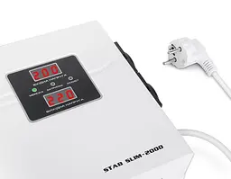 Стабілізатор напруги Real-EL STAB SLIM-2000 White 1600 Вт (EL122400008) - мініатюра 4