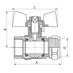 Кран кульовий Waterpro Wing 20x3/4F MA0119 - мініатюра 3