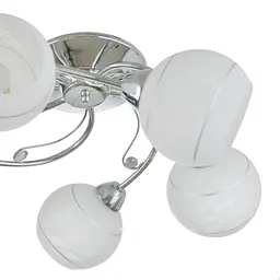 Люстра стельова Brille в спальню E27 60W CH (LK-691C/5) - мініатюра 2
