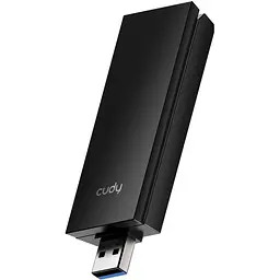 Адаптер WiFi Cudy WU5400, AX5400 Tri-Band Wi-Fi 6 / 6E USB 3.0 Adapter, 802.11ax/ac/a/b/g/n, 2402Mbp - мініатюра 3