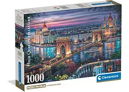 Пазл Clementoni High Quality Collection: Вогні Дунаю, Будапешт, Угорщина (High Quality Collection - Lights of the Danube Puzzle - 1000 pcs.), 1000 ел. (37113)