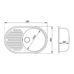 Кухонна мийка Lidz 780x500 / 200 BLA-03 (LIDZBLA03780500200) - мініатюра 4