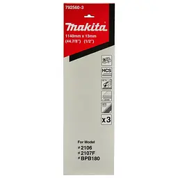 Набір полотен по металу 13 х 1140 мм 14T для Makita 2106, 2107FK, DPB180, PB002G (792560-3) - мініатюра 2