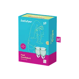 Satisfyer Feel Confident-набір менструальних чаш, 15 мл і 20 мл (зелений) - мініатюра 8
