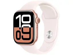 Смарт-часы Apple Watch Series 10 GPS 42mm Rose Gold Alu. Case w. Light Blush Sport Band - S/M (MWWH3)