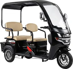 Електроскутер Триколісний Crosser TR7 VAGON (1000W, 72V,24Ah) Чорний