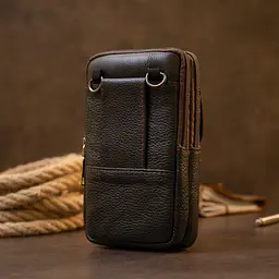 Сумка унісекс на пояс на два відділення Vintage 10,5х17,5х4 см sum0013977 - мініатюра 6