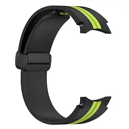 Ремінець для Samsung Galaxy Watch 5 Pro 45mm - чорно-зелений ширина кріплення 20мм силікон Watchbands Cls-line-black (W35-7WB69551119) - мініатюра 3