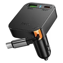 АЗП-USB HOCO NZ18 PD35W+QC3.0 (2Type-C/1USB) Black