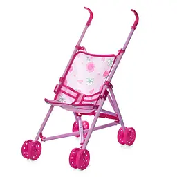 Дитяча іграшка Коляска для ляльок Bambi M 0348 тростина Полуничка