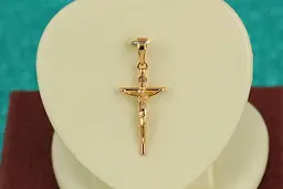 Хрестик Xuping Jewelry тоненький із розп'яттям 2,4 см золотистий