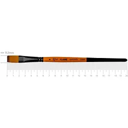 Пензель синтетика плоска FLAME 1368F №8 коротка ручка Rosa
