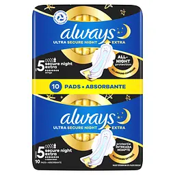 Гігієнічні прокладки Always Ultra Secure Night Extra (Розмір 5) 10 шт. - мініатюра 2