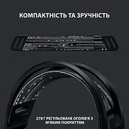 Бездротова ігрова гарнітура Logitech G733 Wireless Lightspeed RGB з підсвічуванням чорна (981-000864) - мініатюра 3