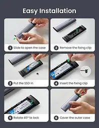 Зовнішня кишеня для накопичувача UGREEN USB-C Female to M.2 M-Key 10G Enclosure C TO C Cable 50cm (UGR-10902) - мініатюра 8