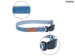 Нашийник для собак Amiplay Denim L 35-50 * 2 см - блакитний