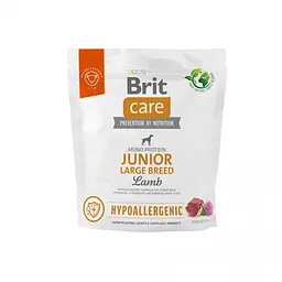 Сухий корм Brit Care Dog Hypoallergenic Junior Large Breed для молодих собак великих порід, гіпоалергенний з ягням 1 кг (арт.172217/559060)