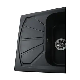 Гранітна мийка Globus Lux Tana чорний 610x500 мм А0002, Чорний - мініатюра 4