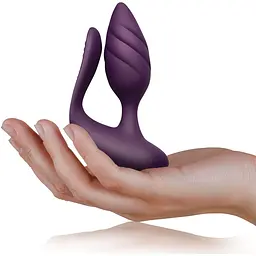 Анально-вагінальний вібратор для пар Rocks Off Cocktail Purple - мініатюра 4