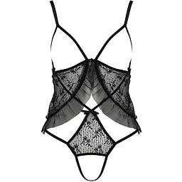 Боді монокіні Passion з відкритими грудьми JustinA Body Black S/M - мініатюра 3