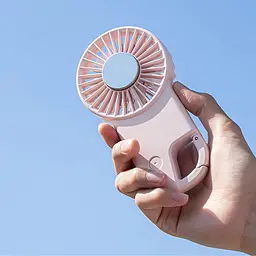 Портативний вентилятор SQT-BF2 з карабіном 1800mAh Pink - мініатюра 2
