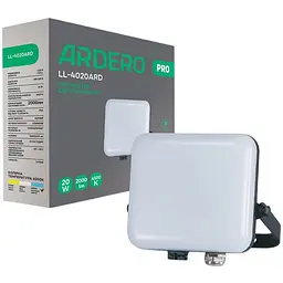 Світлодіодний прожектор Ardero LL-4020ARD PRO 20 Вт 6500 K чорний (80225) - мініатюра 2