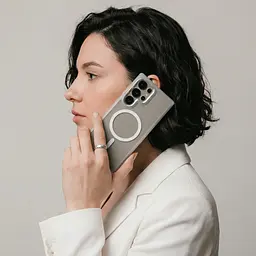 Чехол Samsung Galaxy S25 Ultra 5G, Unit MagSafe, белый, прозрачный, магсейф, противоударный, магнитный, панель-накладка с поддержкой MagSafe, с поддержкой беспроводной зарядки, TPU+PC, защита всего корпуса, ударопрочный, ArmorStandart (ARM82266) - мініатюра 5