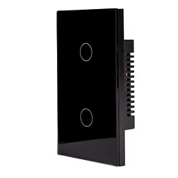 2-х канальний настінний вимикач Havit HV9210-2 Wifi чорний - мініатюра 2