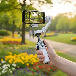Триосьовий стабілізатор AOCHUAN Professional Gimbal Stabilizer for Smartphone SMART P2 White - мініатюра 6