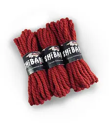 Бавовняна мотузка для Шибарі Feral Feelings Shibari Rope, 8 м червона - мініатюра 2