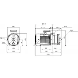 Поверхневий насос Grundfos CM 3-3 A-R-A-E-AQQE F-A-A-N 3x400V (96974692) - мініатюра 2