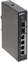 Керований POE комутатор Dahua DH-PFS4206-4P-96 з 3 портами POE 100Мбіт + 1 порт POE 1000Мбіт + 2 порти SFP