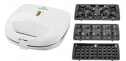 Вафельниця SilverCrest SWEW 750 D2, 750 Вт, 3 змінні пластини для бельгійських вафель, пончиків і печива - мініатюра 3