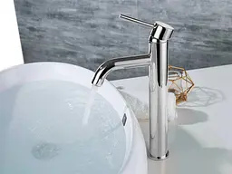Змішувач для умивальника Rea Lungo chrome хром високий REA-B4104, Хром - мініатюра 4