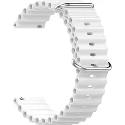 Універсальний ремінець для смарт-годинників Ocean Band 20mm White [84194]
