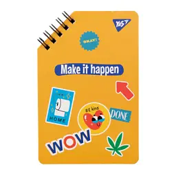 Блокнот Yes 95х145 60 аркушів на cпіралі Sticky mood без лініювання (151823)