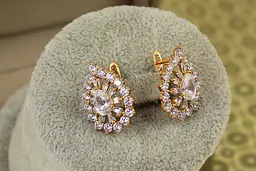 Сережки Xuping Jewelry Легіон 2 см золотисті - мініатюра 2